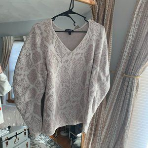 Express Balloon Sleeve Snakeskin Print Sweater in Size Med